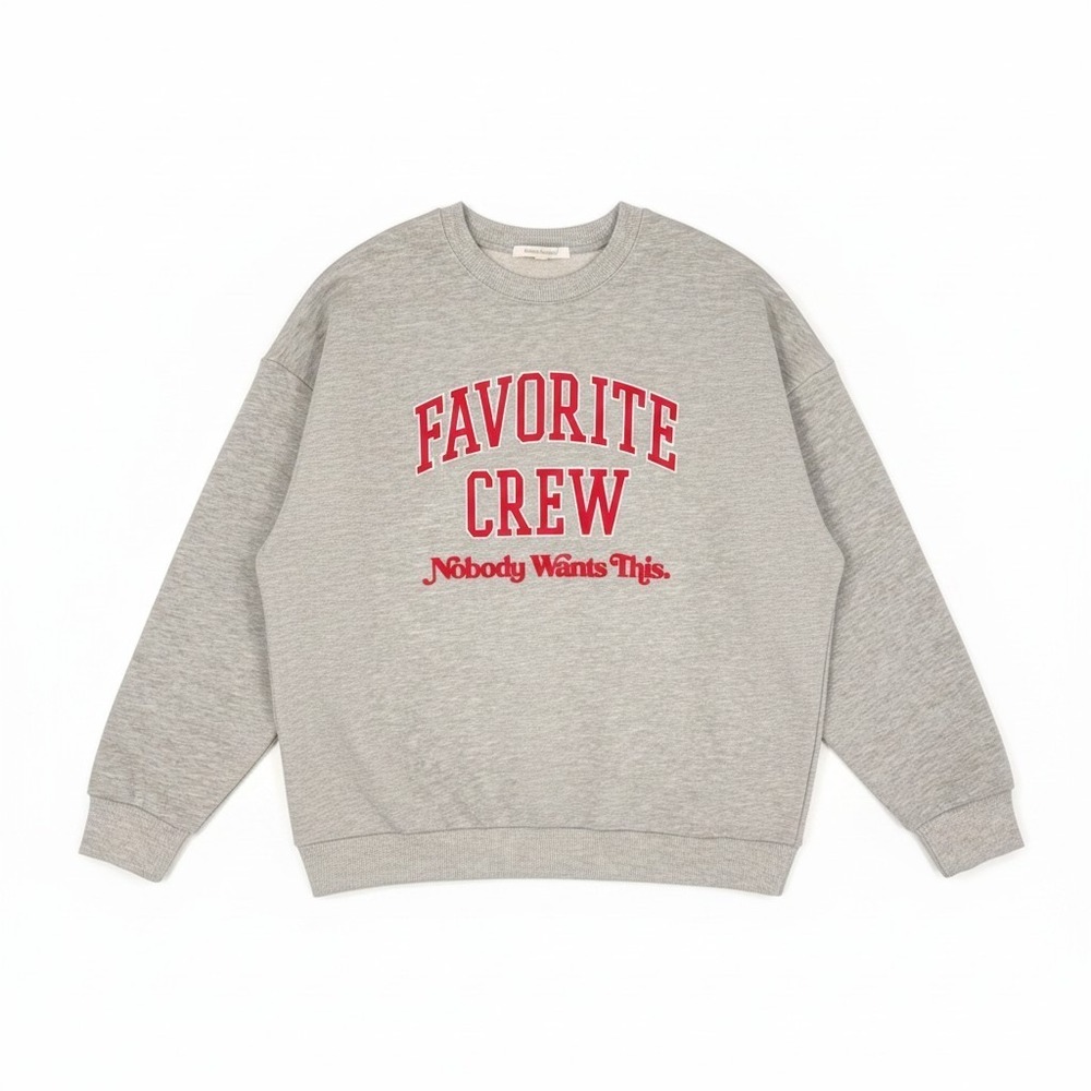 Favorite Daughter Sweatshirt Gray Graphic Crewneck Cotton Long Sleeve Fleece XL